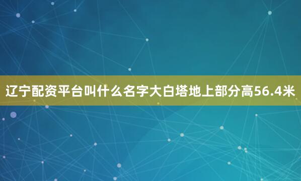 辽宁配资平台叫什么名字大白塔地上部分高56.4米
